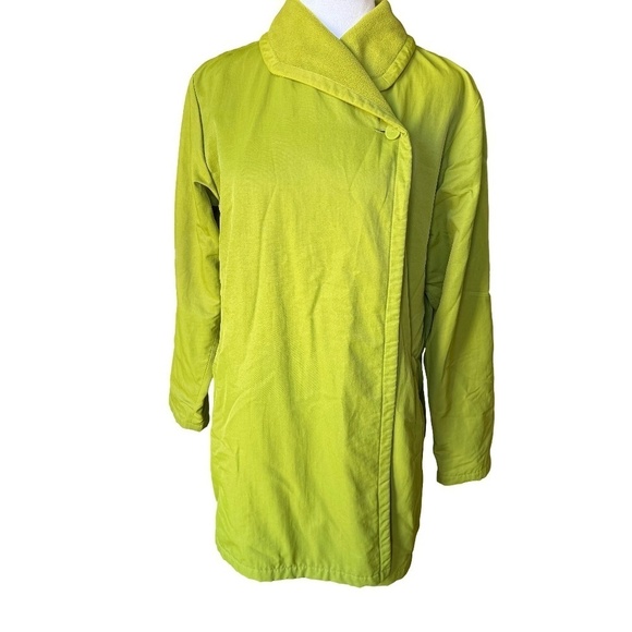 Eileen Fisher Chartreuse Green Lightweight One Button Jacket Size XS - Picture 1 of 13